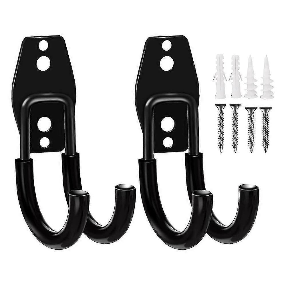 2 Pack Garage Hooks Heavy Duty Wall Mount Organizer Garage Wall Mount Utility Hooks With Anti- Coat