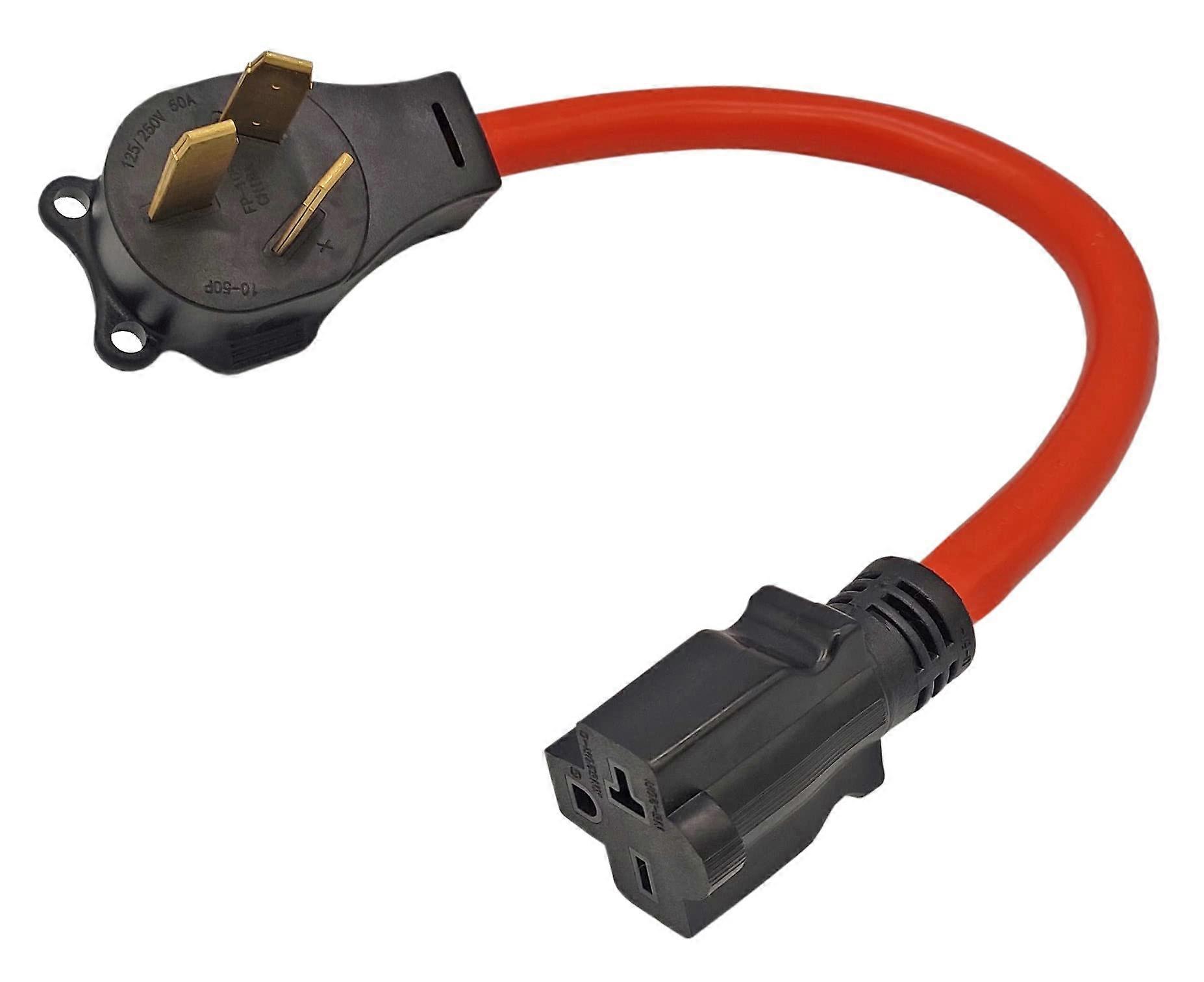 FC-105621T NEMA 10-50P Adapter Plug 3 Prong to Female NEMA 6-15R or 6-20R welder EV Charger Power Cord Output 250V…