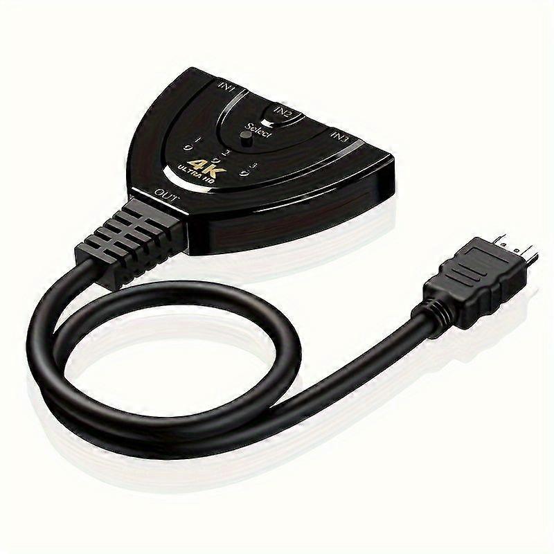 4K TV Splitter 3 in 1 Out HD Switcher HD Cable Selector Supports Full HD 4K 1080P 3D PS4 Console Player