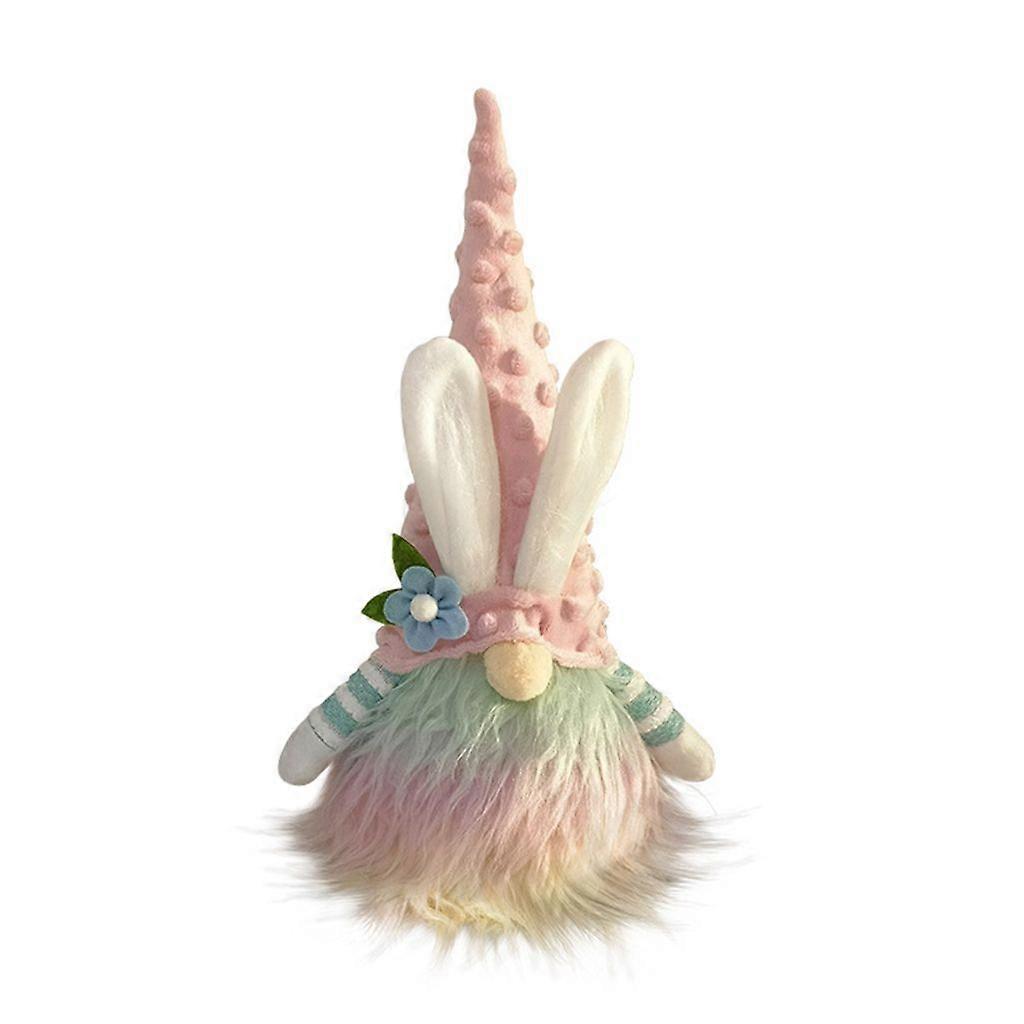 Easter Bunny Gnome Wearing Hat Decorative Doll Household Accessory