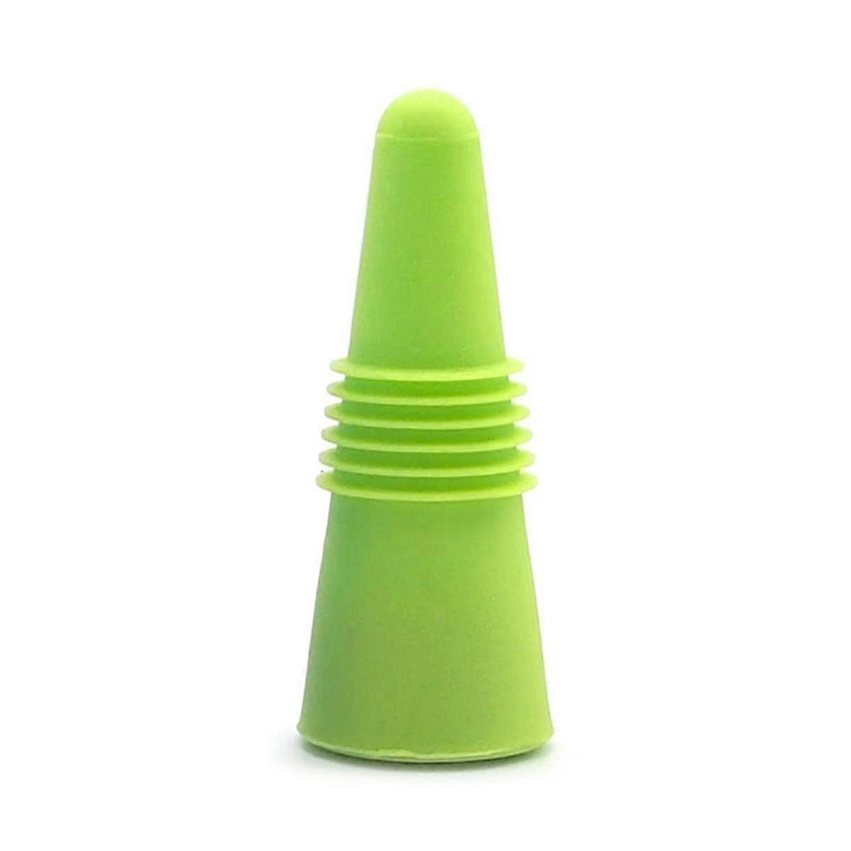 Wine Stoppers for Wine Bottles, Silicone Wine Stopper and Beverage Bottle Stoppers Green
