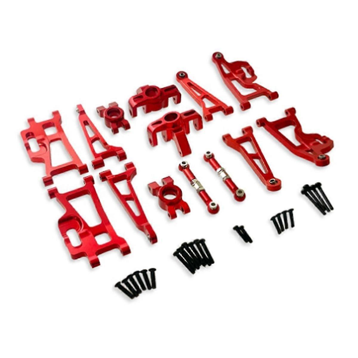 RC Car Swing Arm Steering Cup Upgrade Set for MJX Hyper Go Red