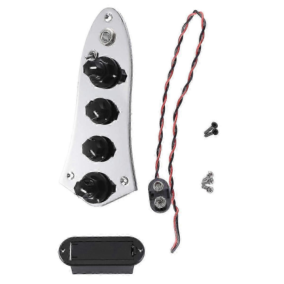 Universal 5 Jazz JB-08 Bass Loaded Control Plate for 4/5 String Bass Guitar Parts