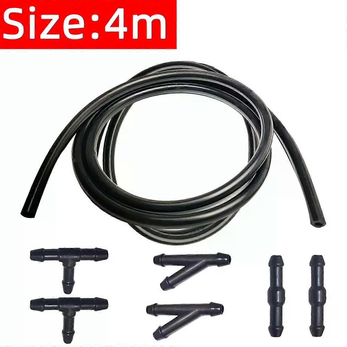 1M 2M 3M 4M Universal Windshield Washer Nozzle Hose Tube Pipe Front Window Headlight Pump Car Parts with Connector T Y Straight