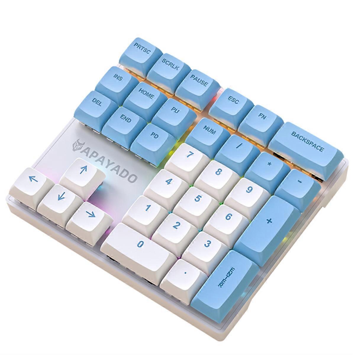  K33 Mini Numeric Keyboard 33Keys,Red Mechanical Shaft,RGB,PBT Keycaps for Treasury / Accounting / F