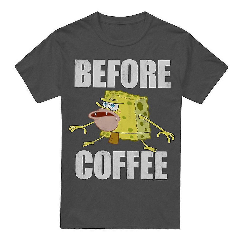 SpongeBob SquarePants Unisex Dospělý Před kávou Meme tričko