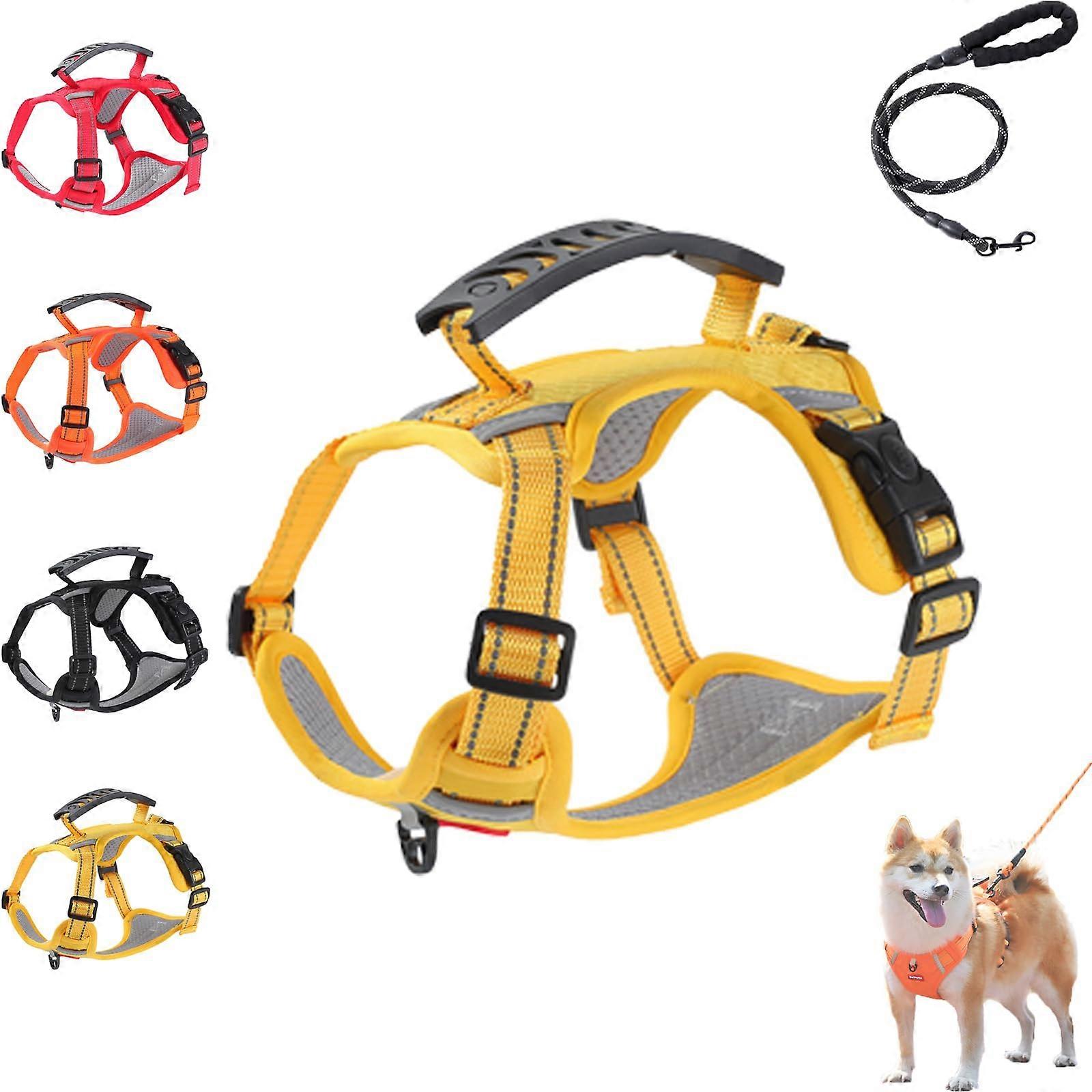 Chewie Cozy Harness, No Choke Dog Harness, No Pull Reflective Dog Vest with Leash Set