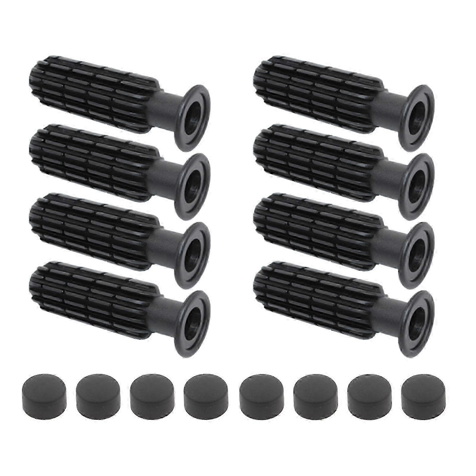 8 Pieces Table Football Handles Rod Table Football with End Plugs Components