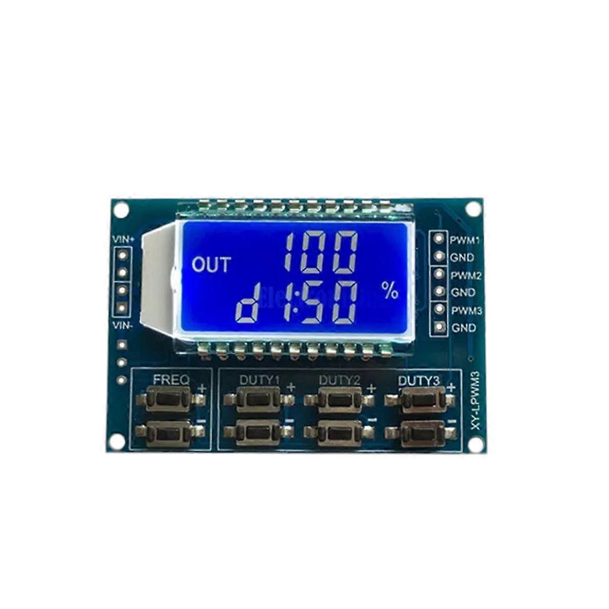 3 Channel PWM Signal Generator Module with LCD Display, Adjustable Duty Cycle and Frequency 1Hz-150KHz, High Quality 2025 Model