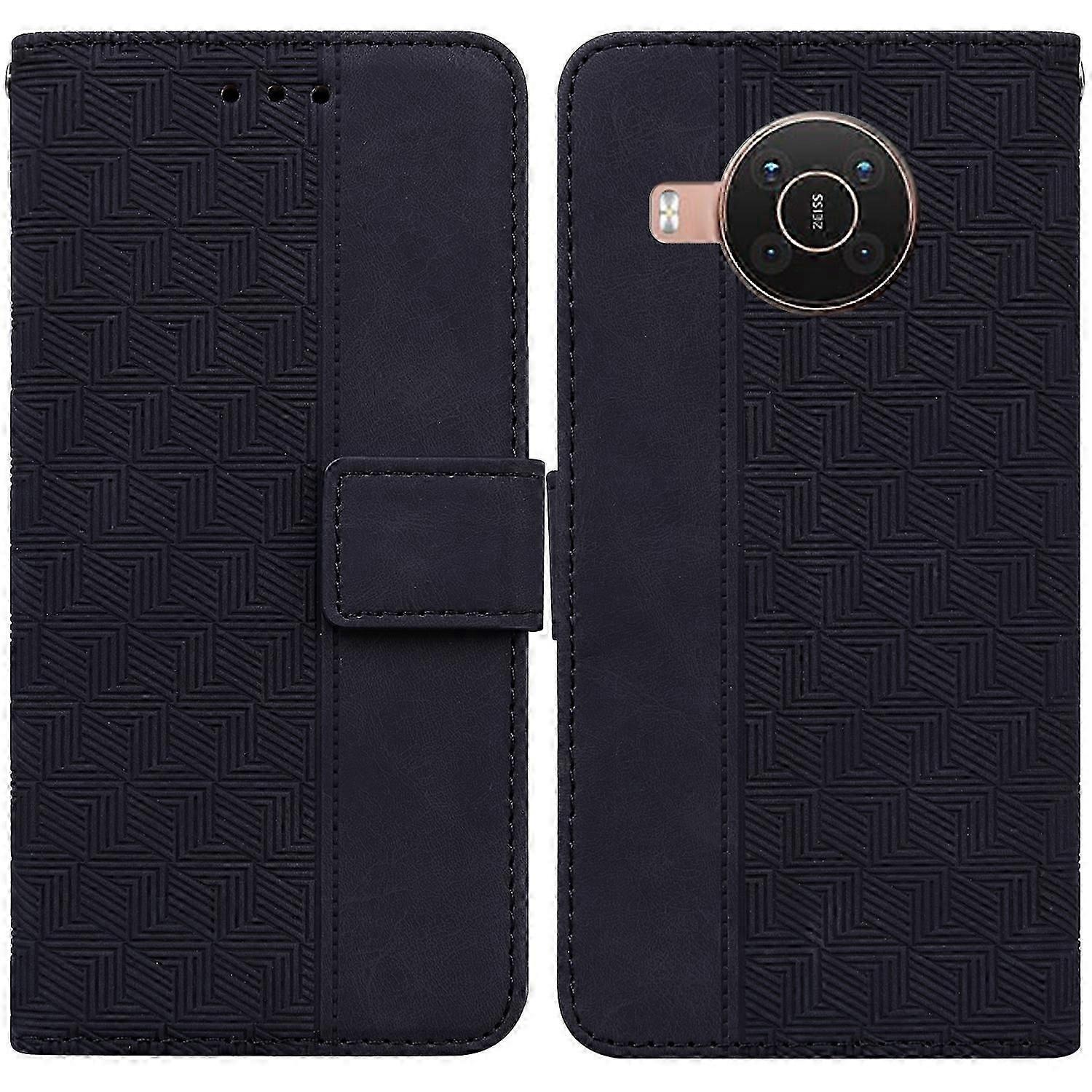 For Nokia X10 / X20 Geometric Emed Leather Phone Case