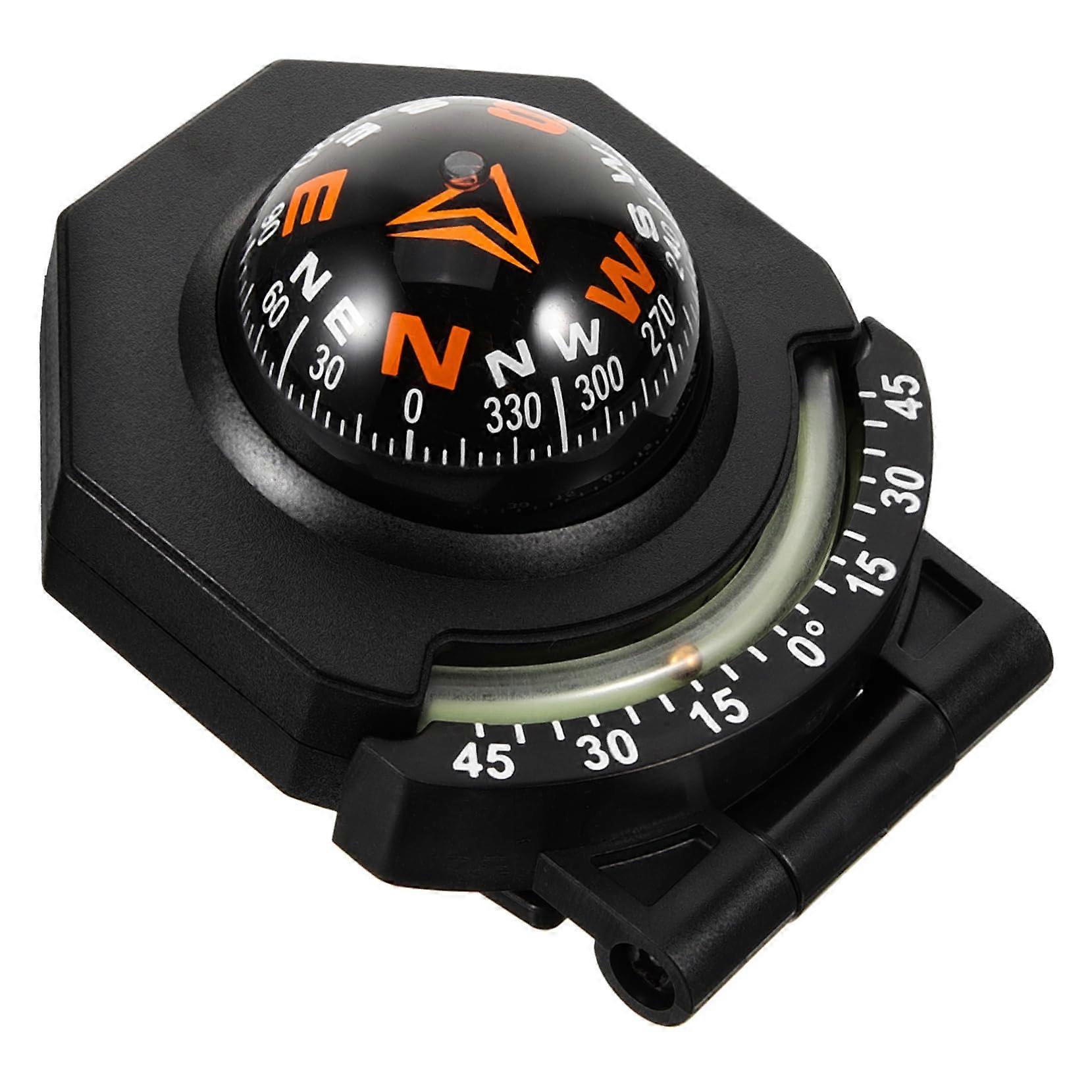 Directional Car Mount Compass with Sturdy ABS Acrylic Design for Night Glow Vehicle Navigation System