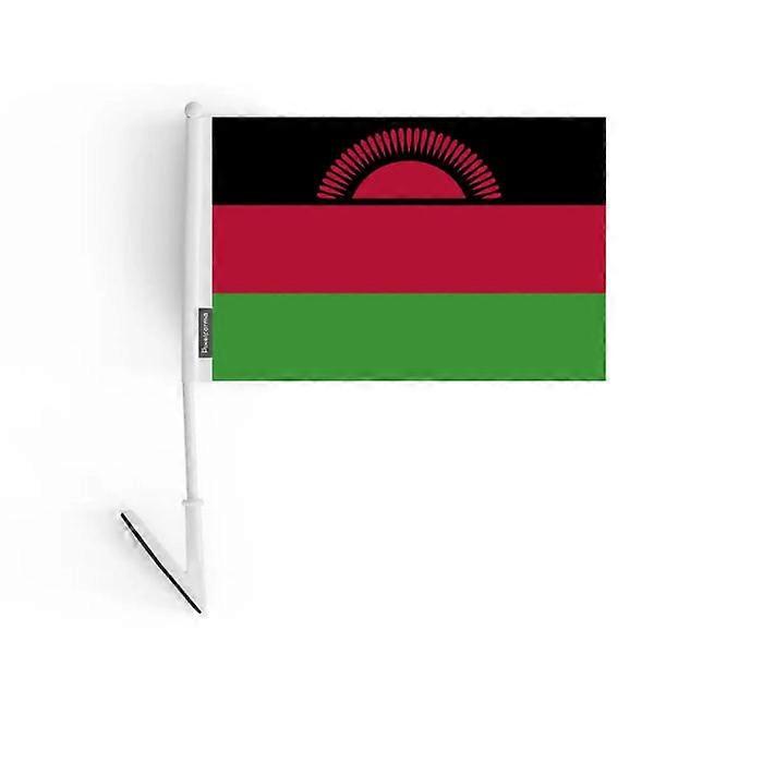 Adhesive Flag – Malawi – 14 x 21 cm – Soft Polyester – Easy to Stick – 5 pieces