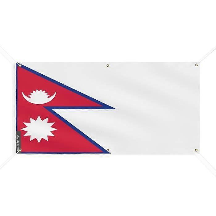 Nepal Flag Banner 6 Grommets 180x360cm Polyester
