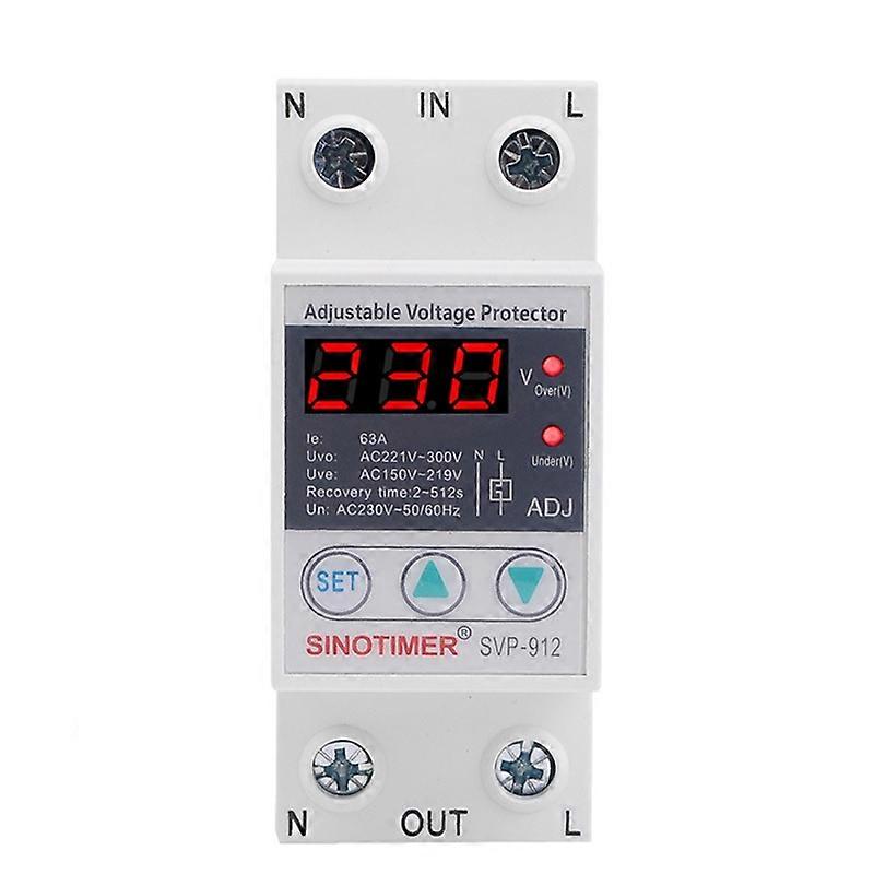 SINOTIMER SVP-912 Adjustable Self-resetting Intelligent Under-voltage Protector, Current: 63A