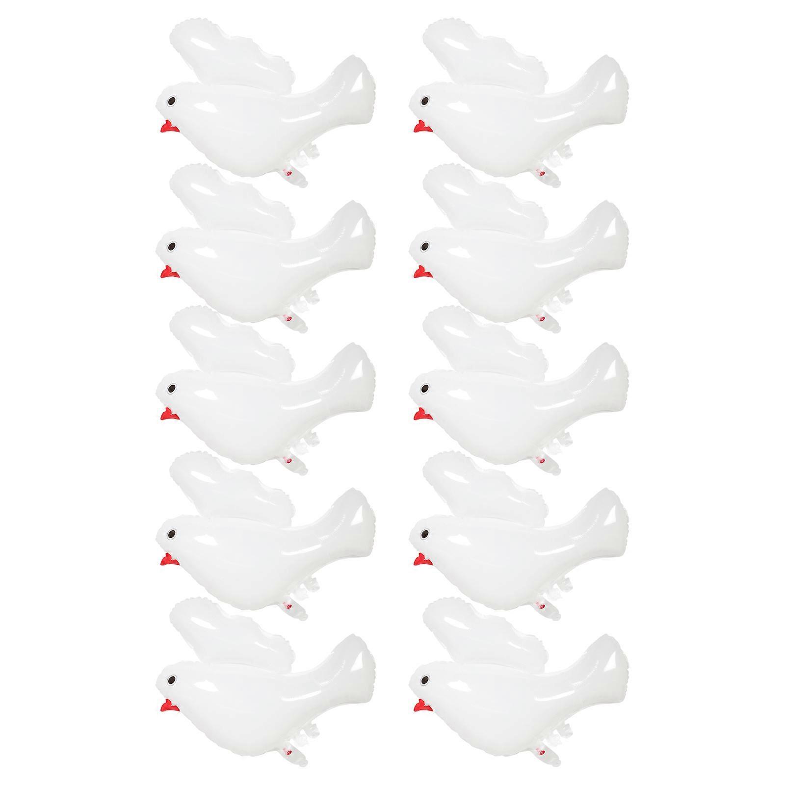 10pcs Dove Balloons for Baptism, Memorial & Gender Reveal Events – Elegant Party Decorations