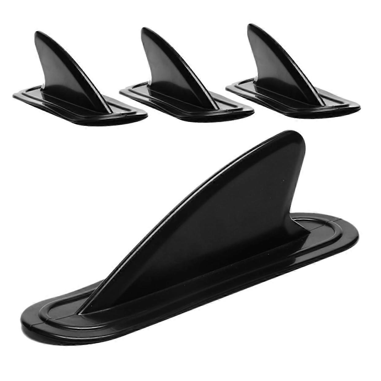 Pack of 4 Surfboard F for Paddleboards Black PVC