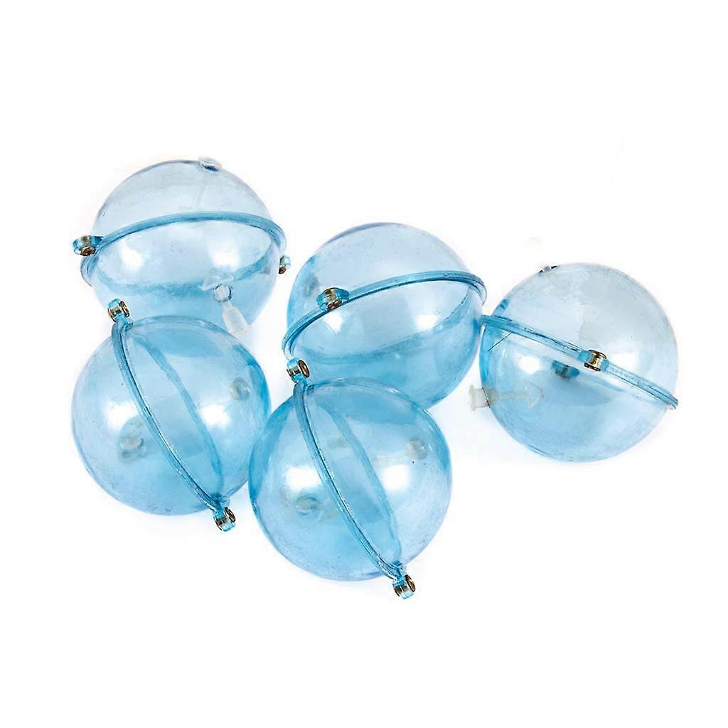Fishing Float Set of 5, ABS Plastic Bubble Balls for Swimming and Fishing, Blue and Red, 25/32/40/47 mm Sizes