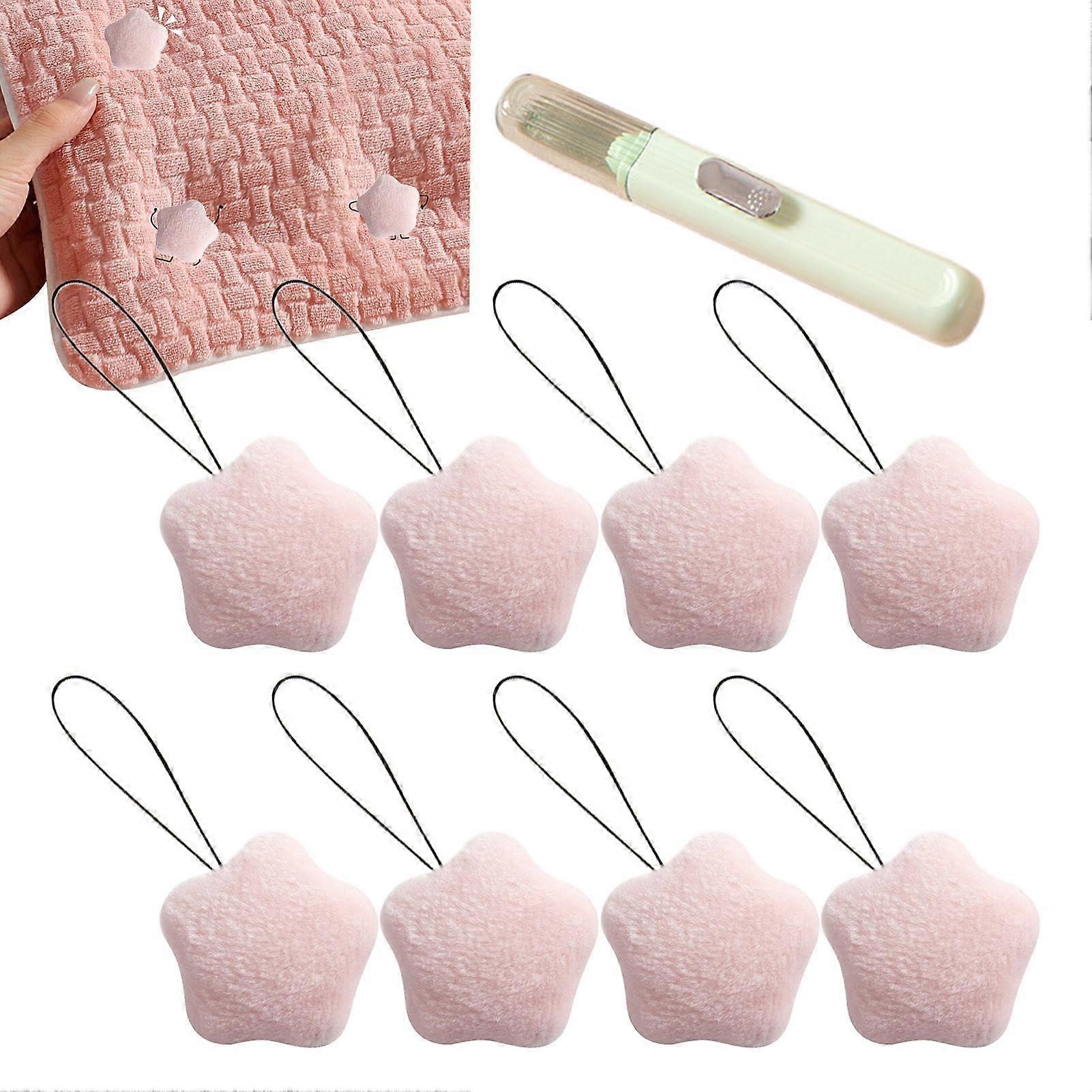 Bettwäsche, Bettdecke Duvet Cover Clips Sternform doppelseitig Plsch Bettdecke Snap 8X
