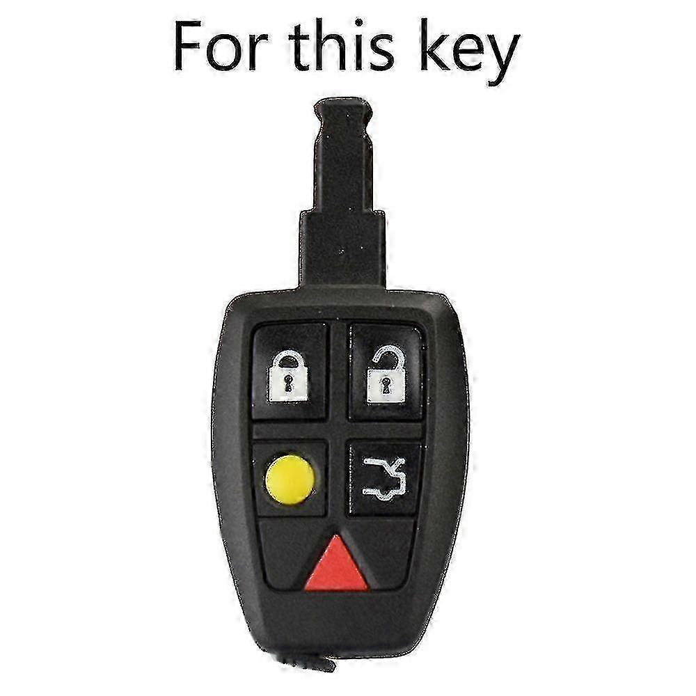 Silicone car key case for volvo c30 c70 s40 v50 2004 2005 2006 2007 cover remote fob shell jacket p