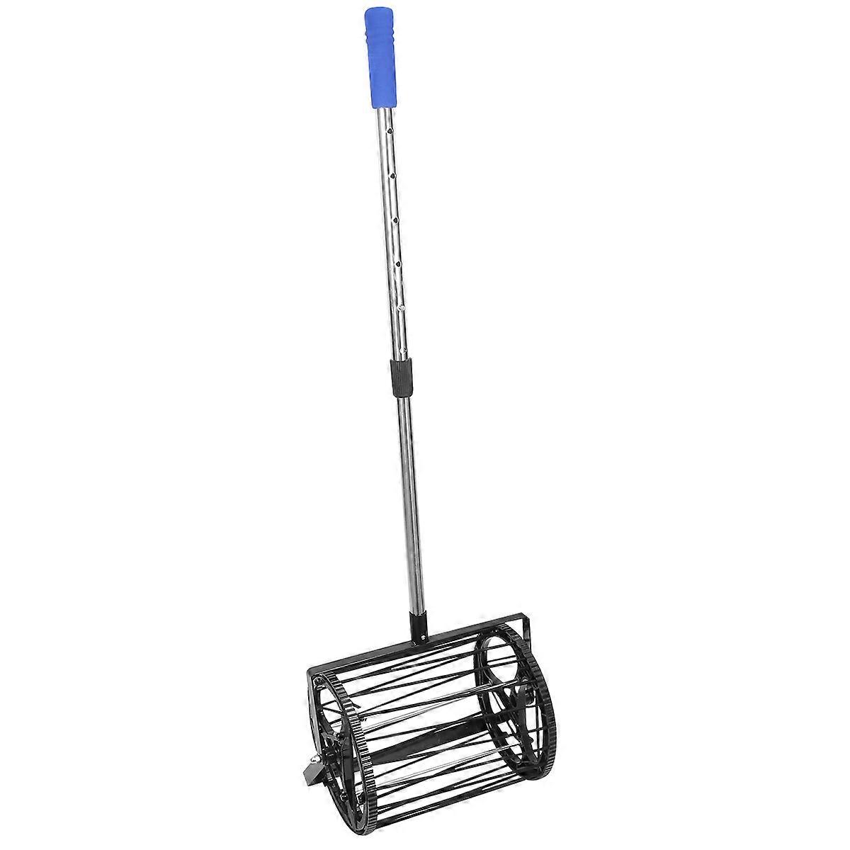 Table Tennis Ball Picker Retriever Roller Collector Drum Pickup Tube Plastic Black