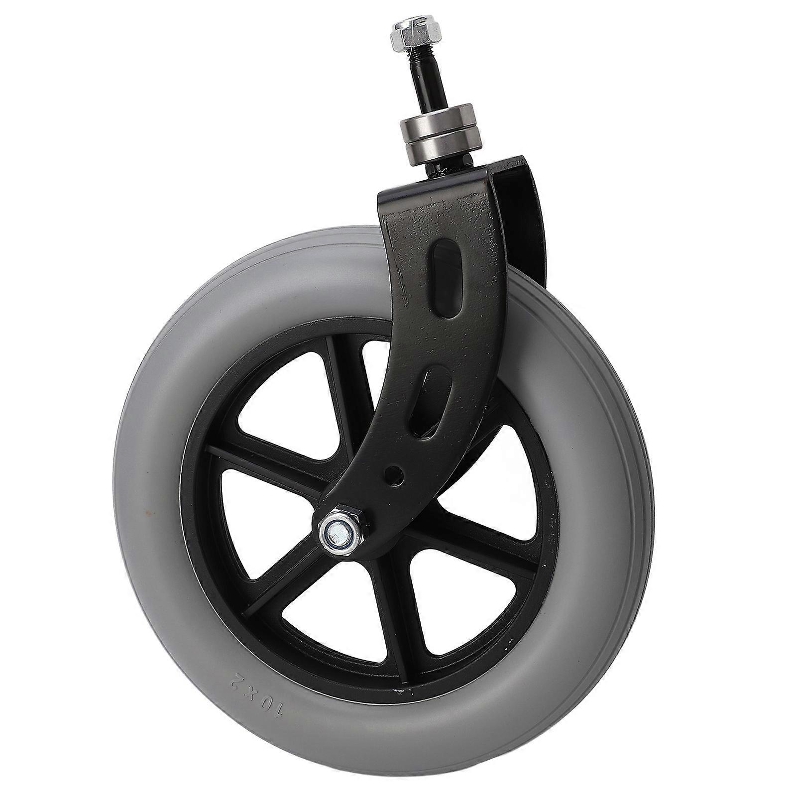 10 Inch Walker Front Caster Universal PU Wheel Hub Solid PVC Caster Replacement for Grocery Carts