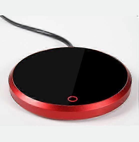 Cup Warmer Beverage Warmer Coffee Warmer Heating Pad for a Comfortable Experience with UK Plug in Red Color