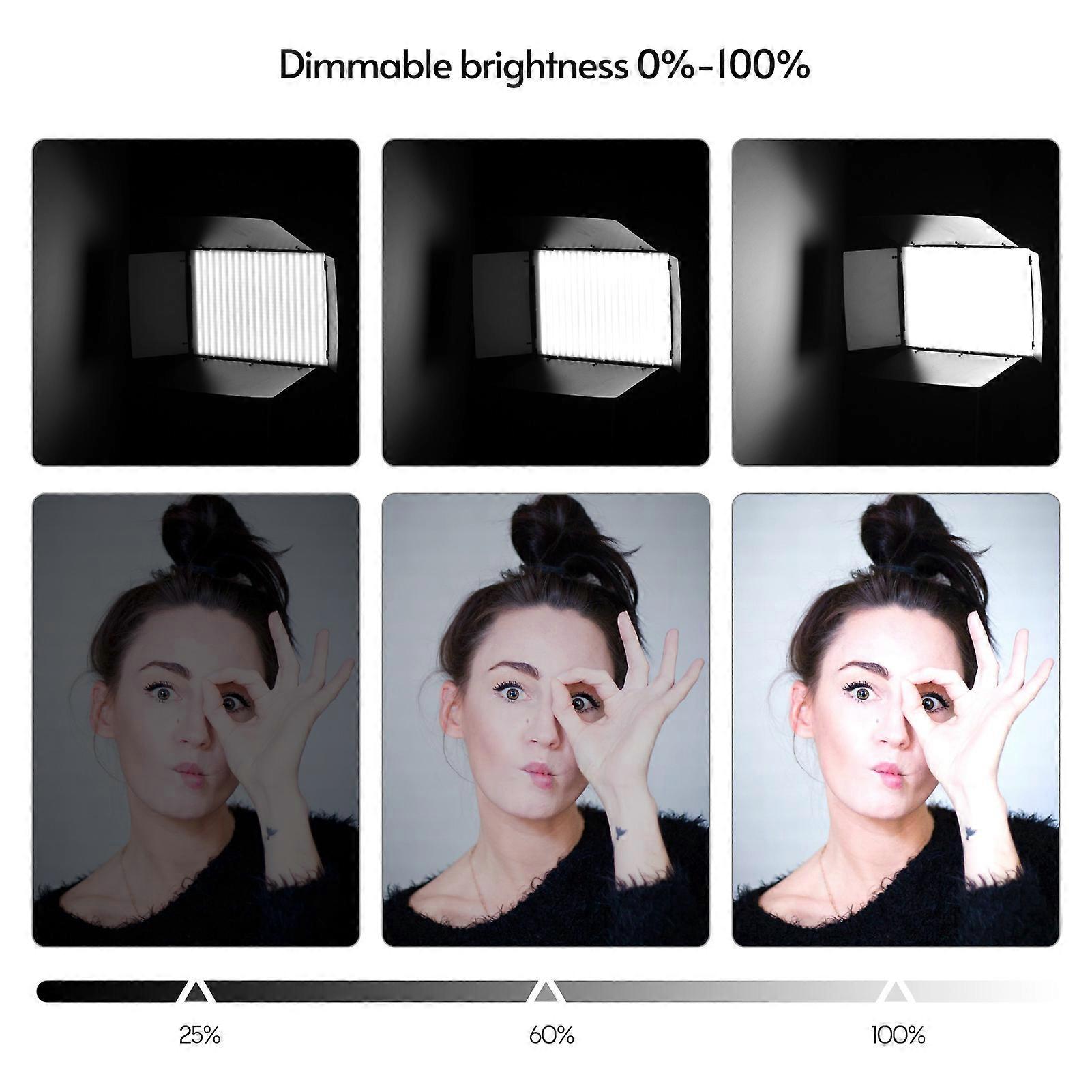 Bi-Color LED Video Light Panel - Adjustable Studio & Camera Lighting for Streaming