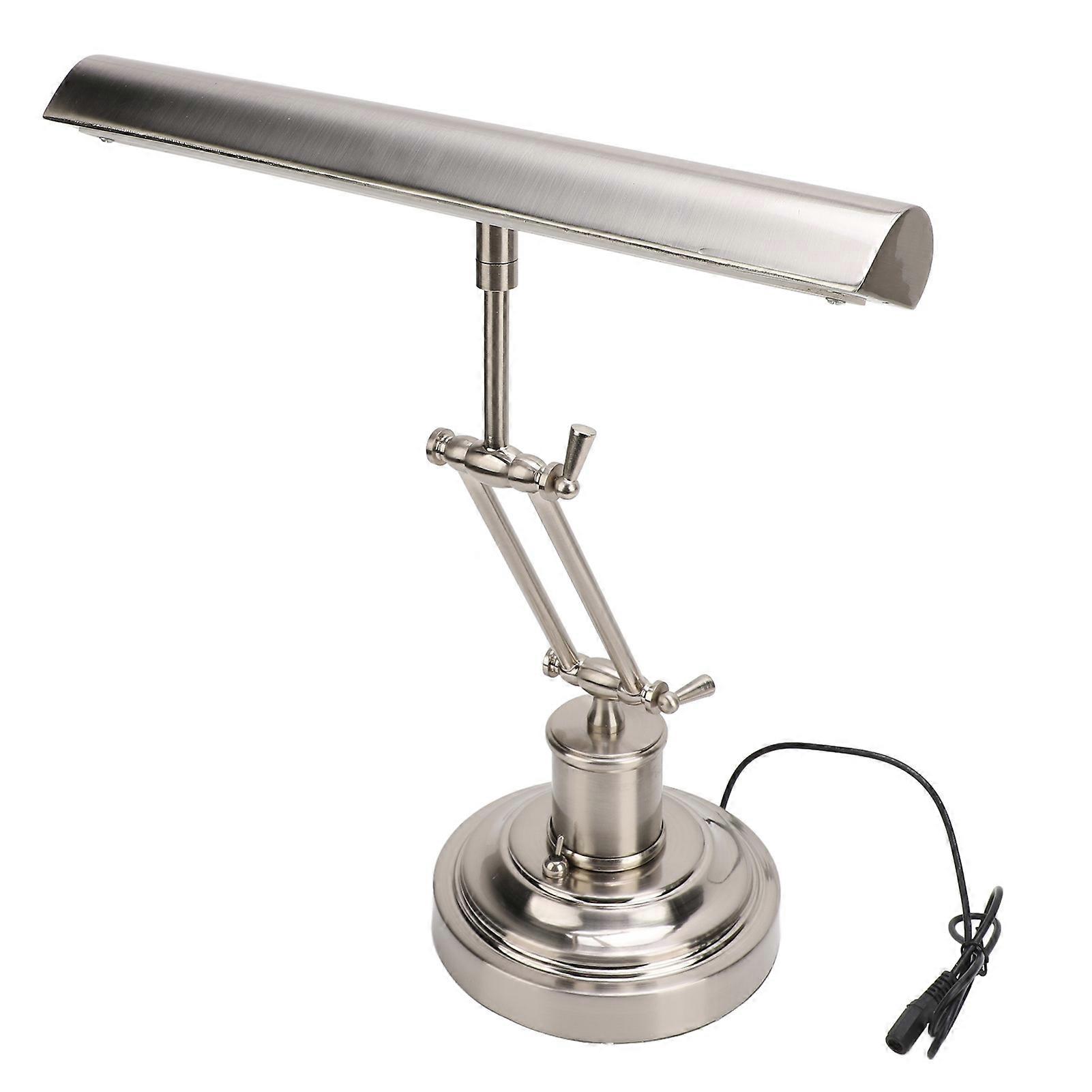 retro klaver LED skrivebordslampe berøringsdæmpning dobbelt arm øjenbeskytter