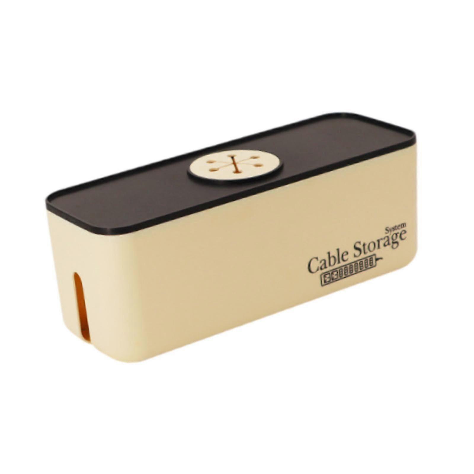 Power Strip Organizer with Lid for Managing Cables, Suitable for Office Use in White and Black Finishes