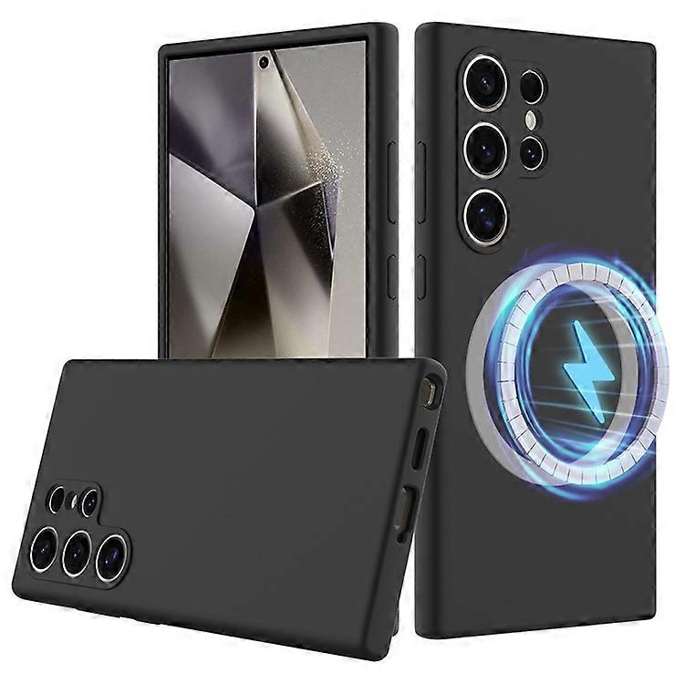 Compatible For Samsung Galaxy S24 Ultra Case Compatible with MagSafe Anti-Drop Liquid Silicone Phone Cover