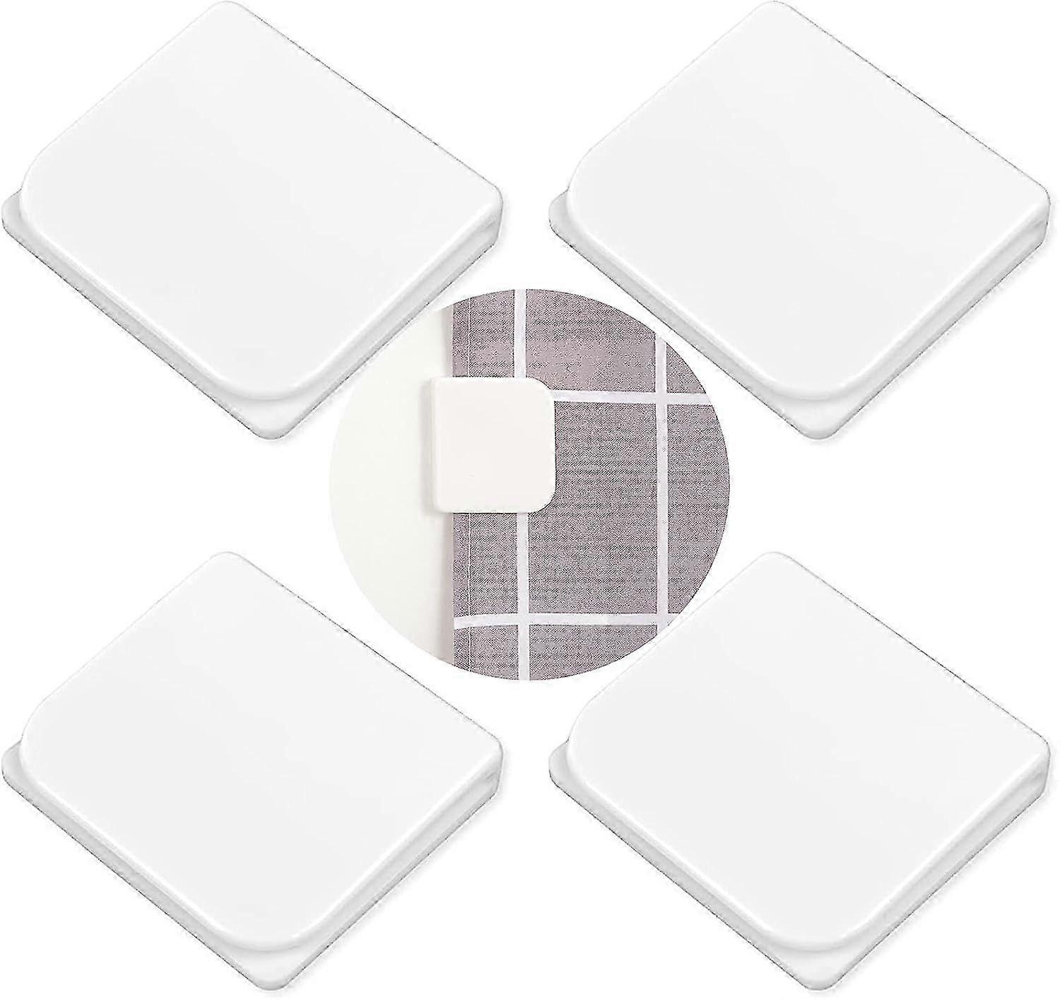 4 Pcs Windproof Shower Curtain Clips, Self-Adhesive Splash Guard Holder