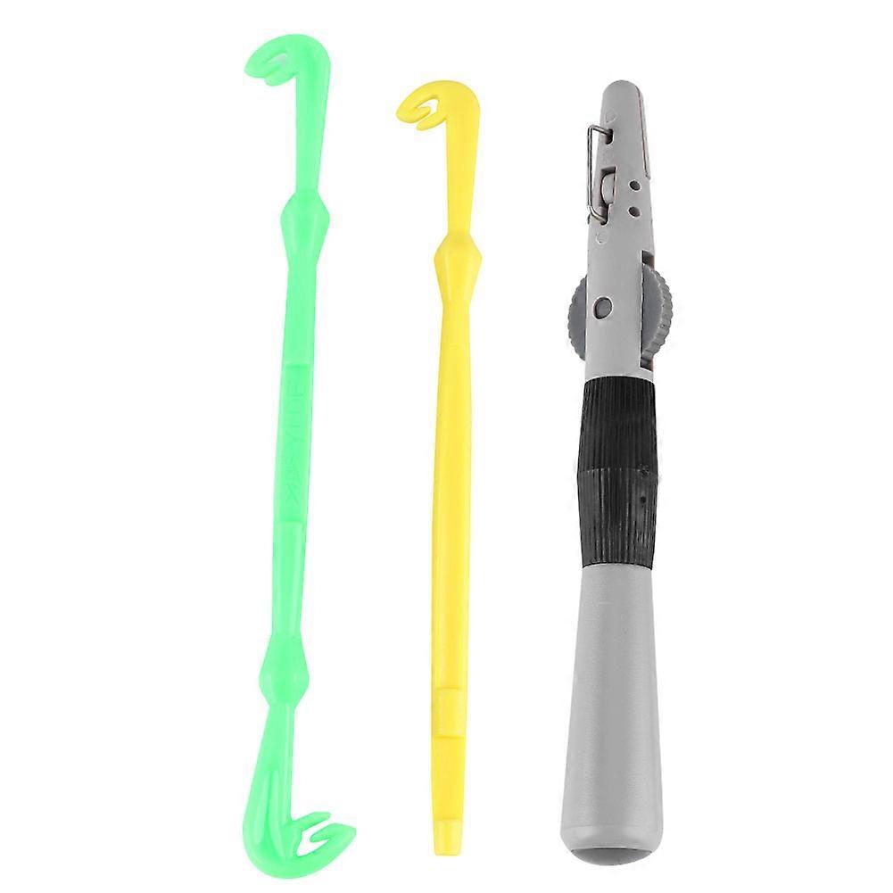 Manual Fishing Hook Line Knot Tying Tool with Sub-Line, Single and Double Hook, Quick Knot Tying Tool
