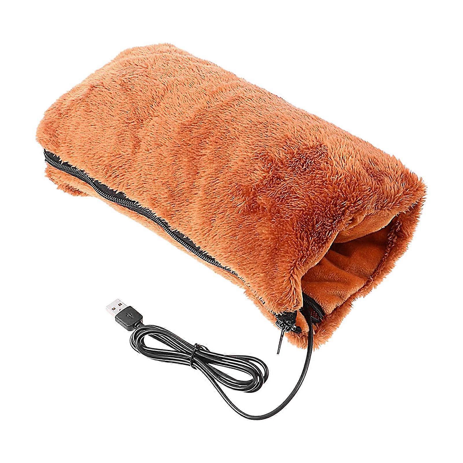 Heated hand warmer bag –, washable for outdoor activities, brown