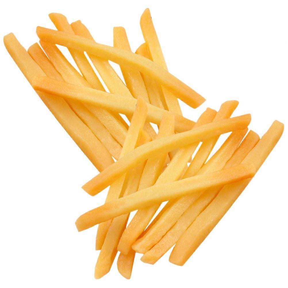 20pcs ρεαλιστικές ψεύτικες τηγανητές πατάτες πρότυπο τεχνητές προσομοιώσεις γρήγορου φαγητού γαλλικές πατάτες τηγανητές τηγανητές διακοσμήσεις κόμματος