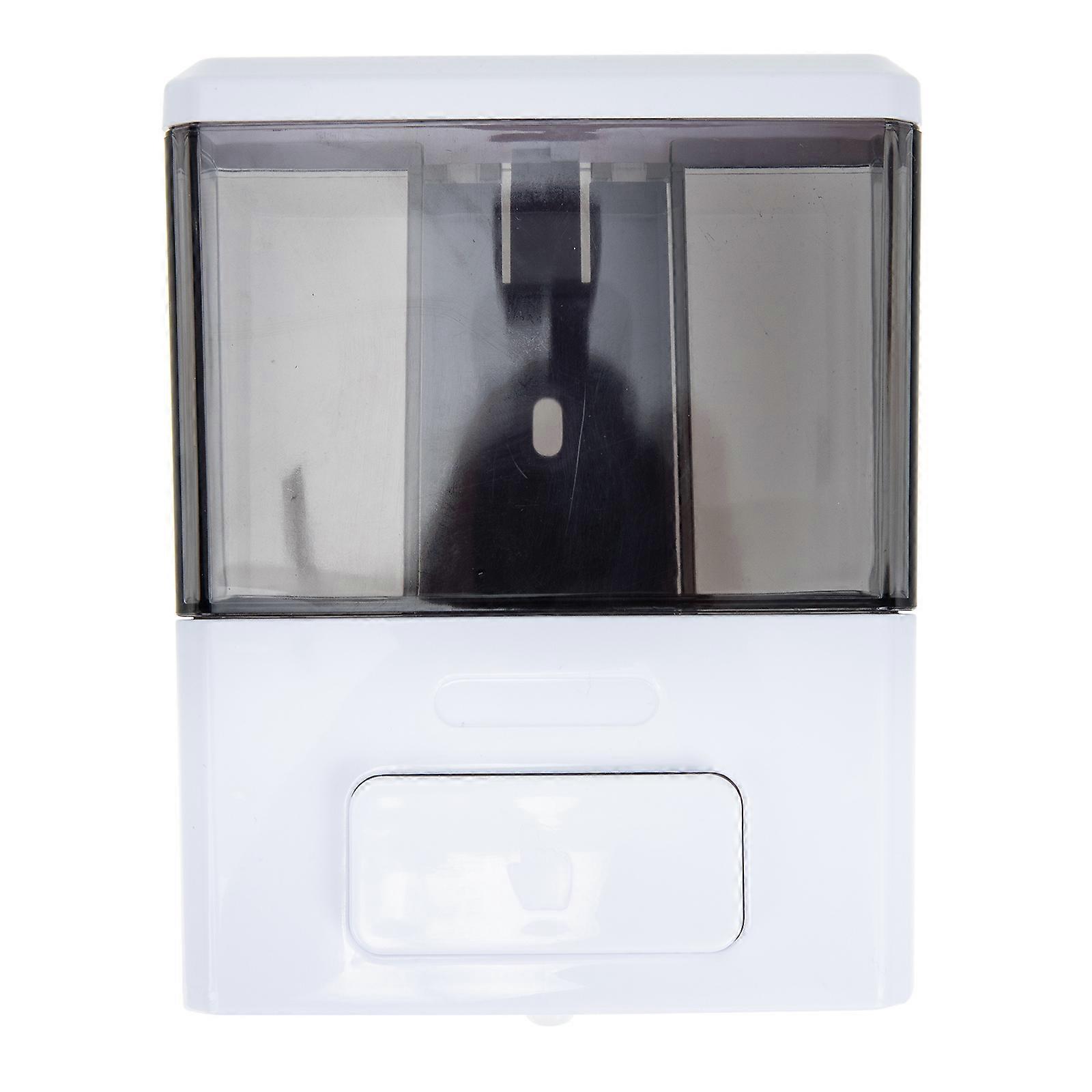 Bathroom Wall Mounted Hand Soap Dispenser Rectangular Shape Grey 15x12cm 350ml Refillable 1Set