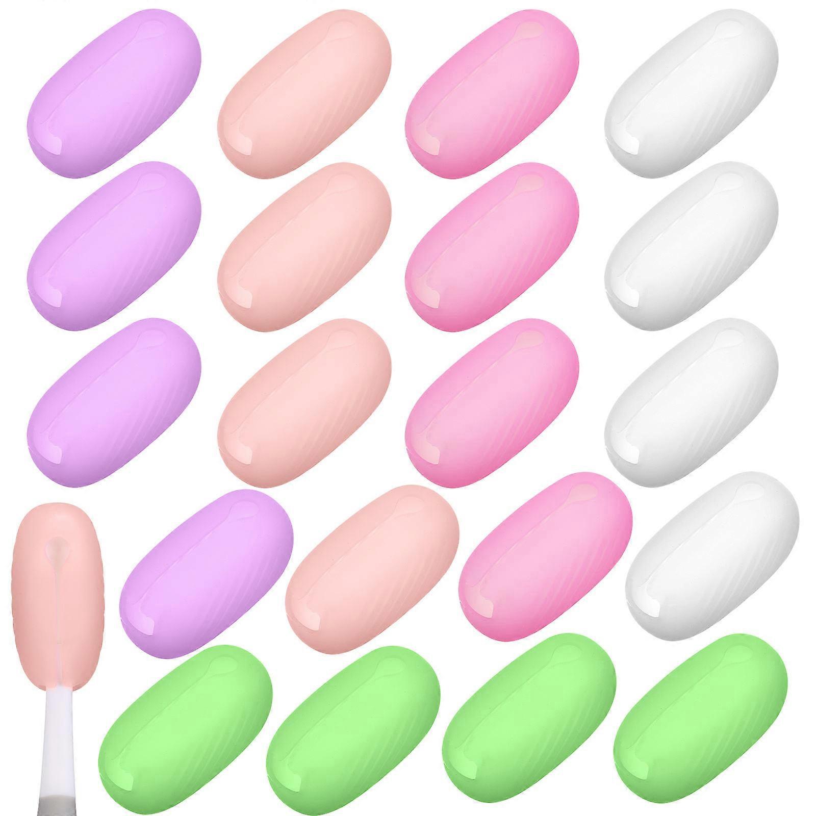 20pcs Soft Toothbrush Covers for Travel & Outdoor Use – Portable Caps for Hygiene and Easy Identification