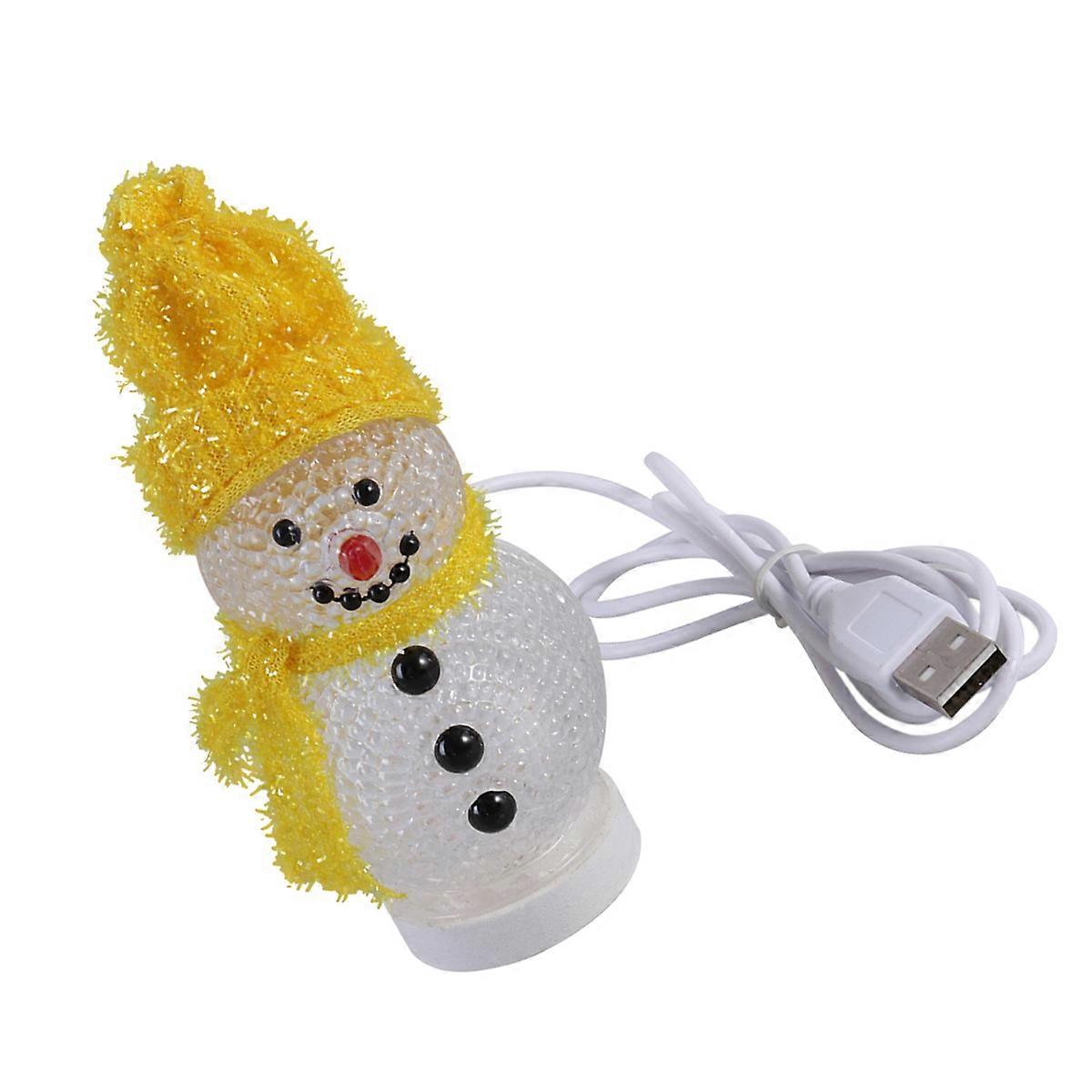 Light Up Christmas Snowman Christmas Design Snowman Night Light Car Decorative Bedside Lamp Rgb 1Pack