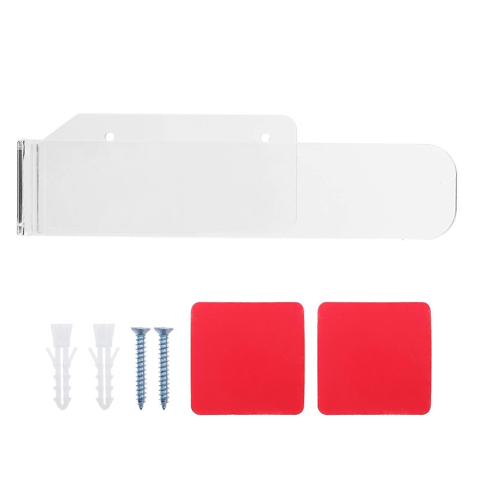 Acrylic Towel Rack for Storage Use Modern Transparent Wall Mount Strong Adhesive 1pc