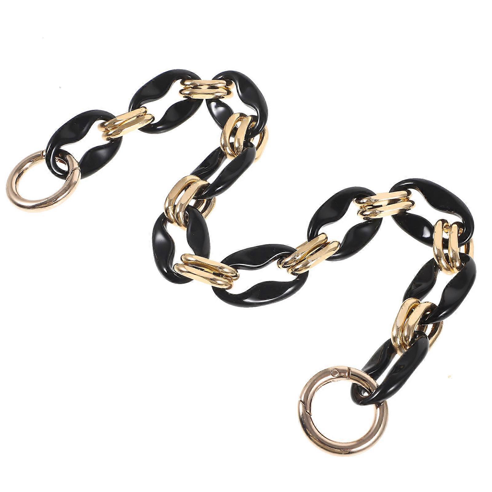 Diy Purse Chain Replacement Bag Chain Decorative Date 42.00X2.00X2.00cm Light Gold Buckles 1Set