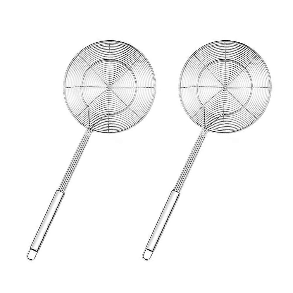 Frying Slotted Spoon Colander Scoop Buffet Tools 39X13.5CM Serving 2Pcs