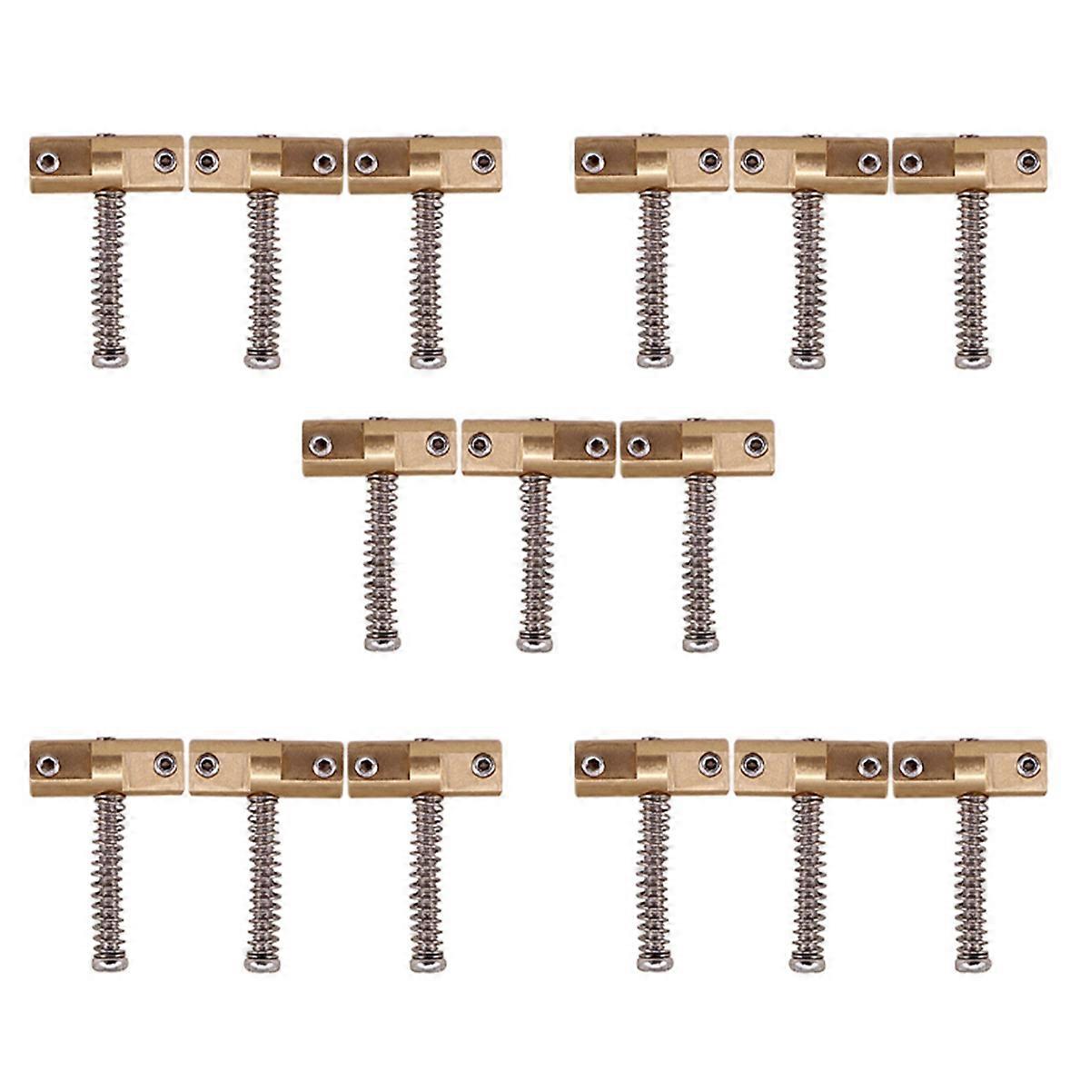 Guitar Compensated Bridge Brass Saddles Set for TL 6 Strings(3Pcs)