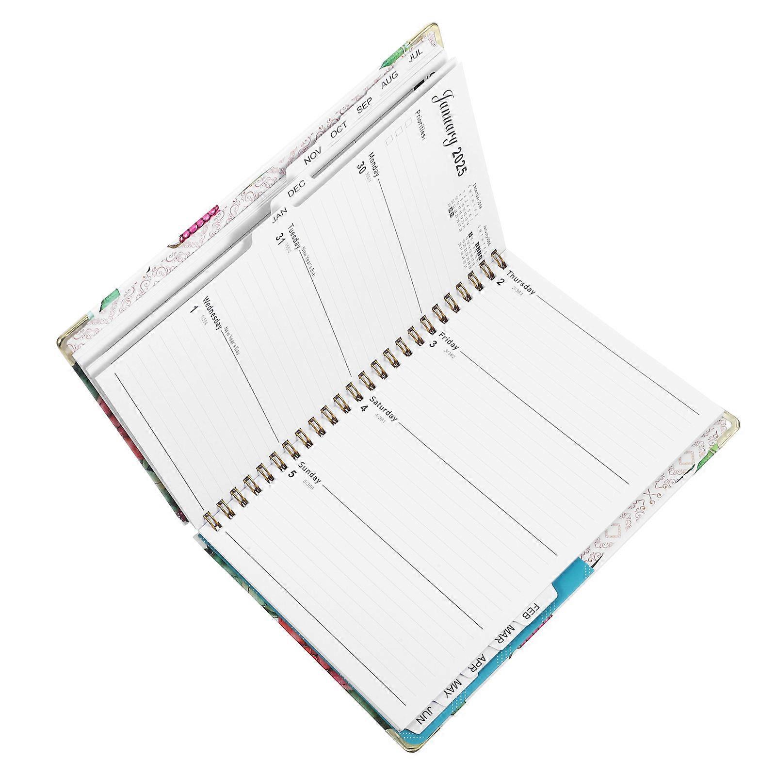 Daily Planner Notebook Portable Planner For Office Work 8.65X6.56X0.59in Organizing 1Set