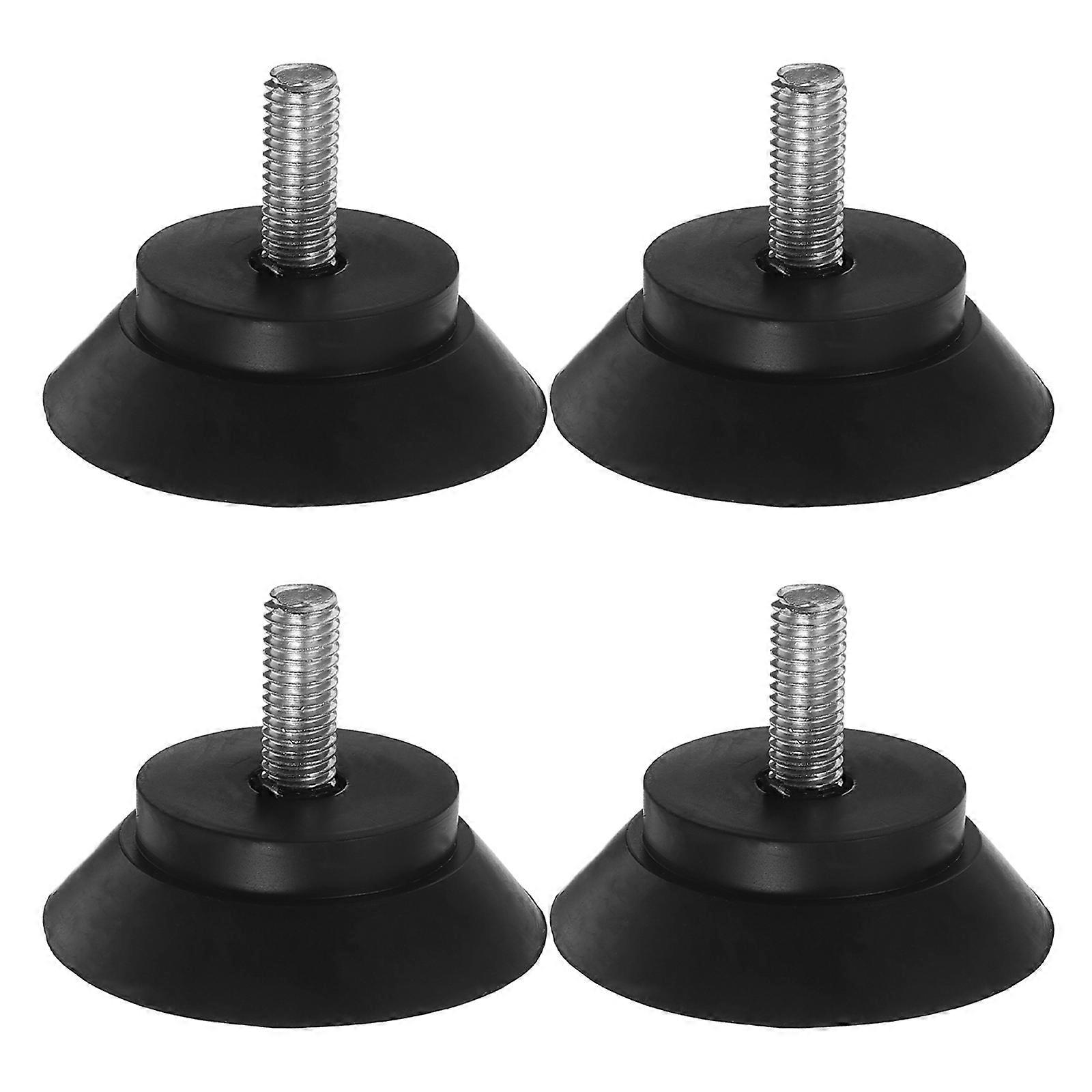Couch Feet Non Slip Treadmill Pads Exercise Bikes Support Pads Anti Slip For Hardwood Floors Carpets Black 5.00X5.00X3.50CM Stabilization