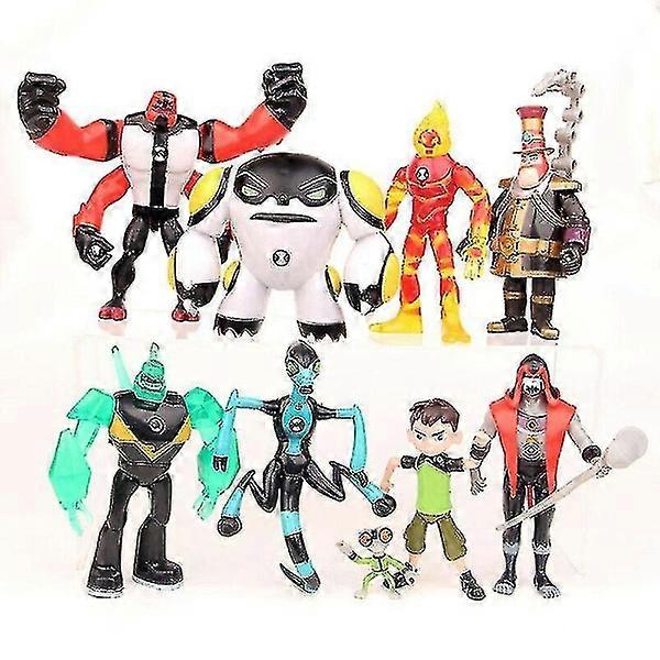 Ben 10 Action Figure 9 Pcs 5\" Pvc Doll Set Toy Model