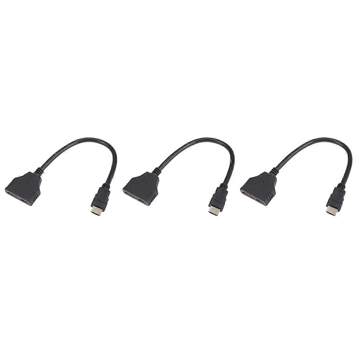 1080P Port Male to 2 Female 1 In 2 Out Splitter Cable Adapter