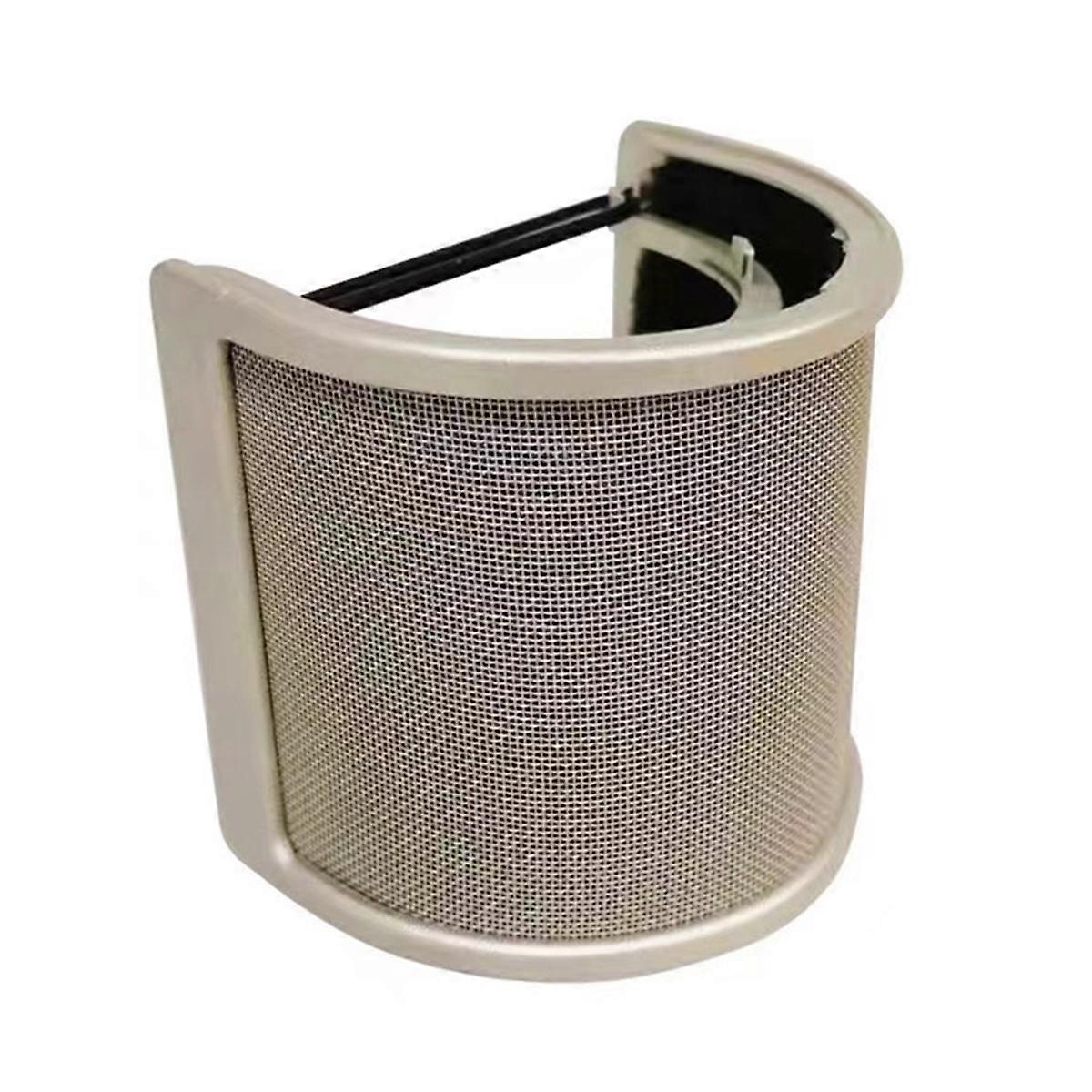 Condenser Microphone Blowout Screen U-Shaped Windscreen Cover Gold