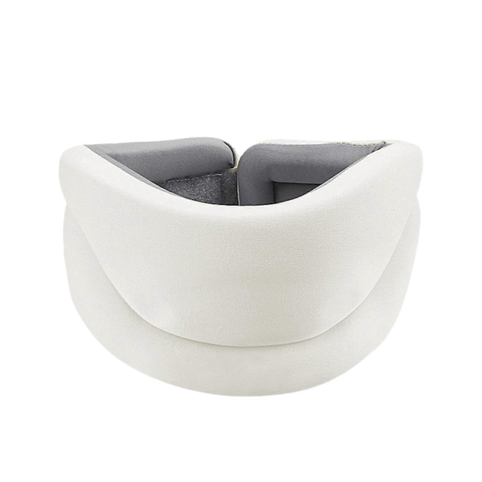 Neck Support Soft Foam Cervical Collar for Neck Pain Relief, Adjustable Universal Sleeping Support, Beige Nylon