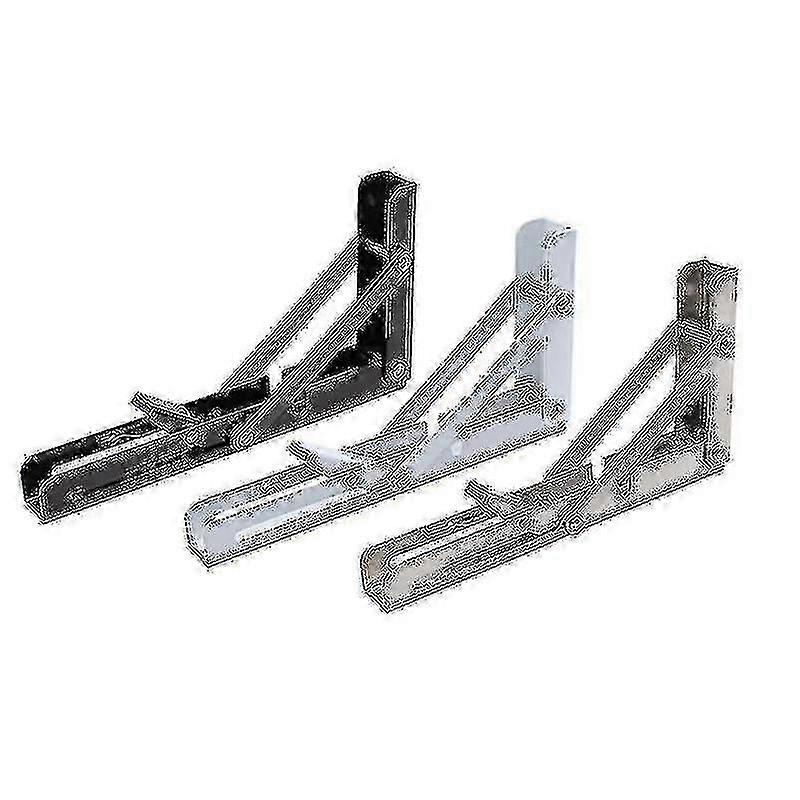 2 Pcs Folding Shelf Brackets, DIY Wall Mounted Folding Table Hinge, Save Bench Space