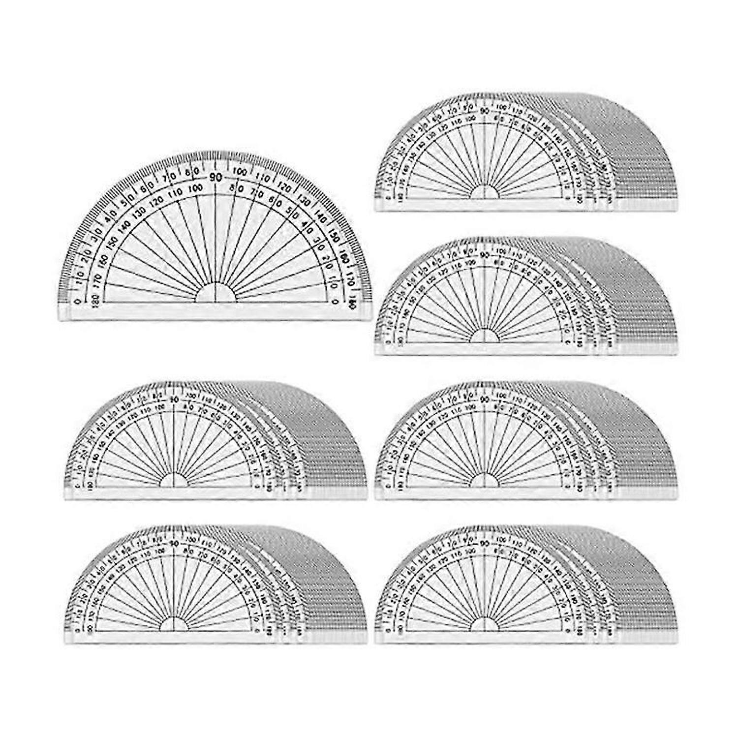 100 Pcs Math Protractors Plastic Protractor 180 Degrees,Protractors Bulk for Classroom, Protractor S
