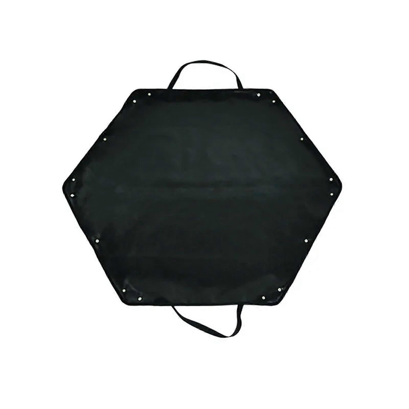 Camping Fireproof Mat Hexagonal Folding Heat Resistant Insulation Pad Black (Small) for Stove Flame Retardant Protection